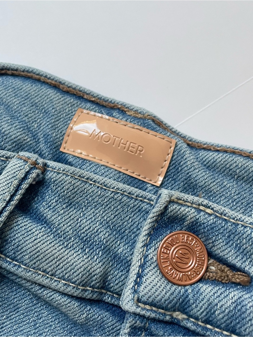 MOTHER The Hustler Ankle Jean Light Blue Straight/Flare Leg Jeans - Picture 10 of 16